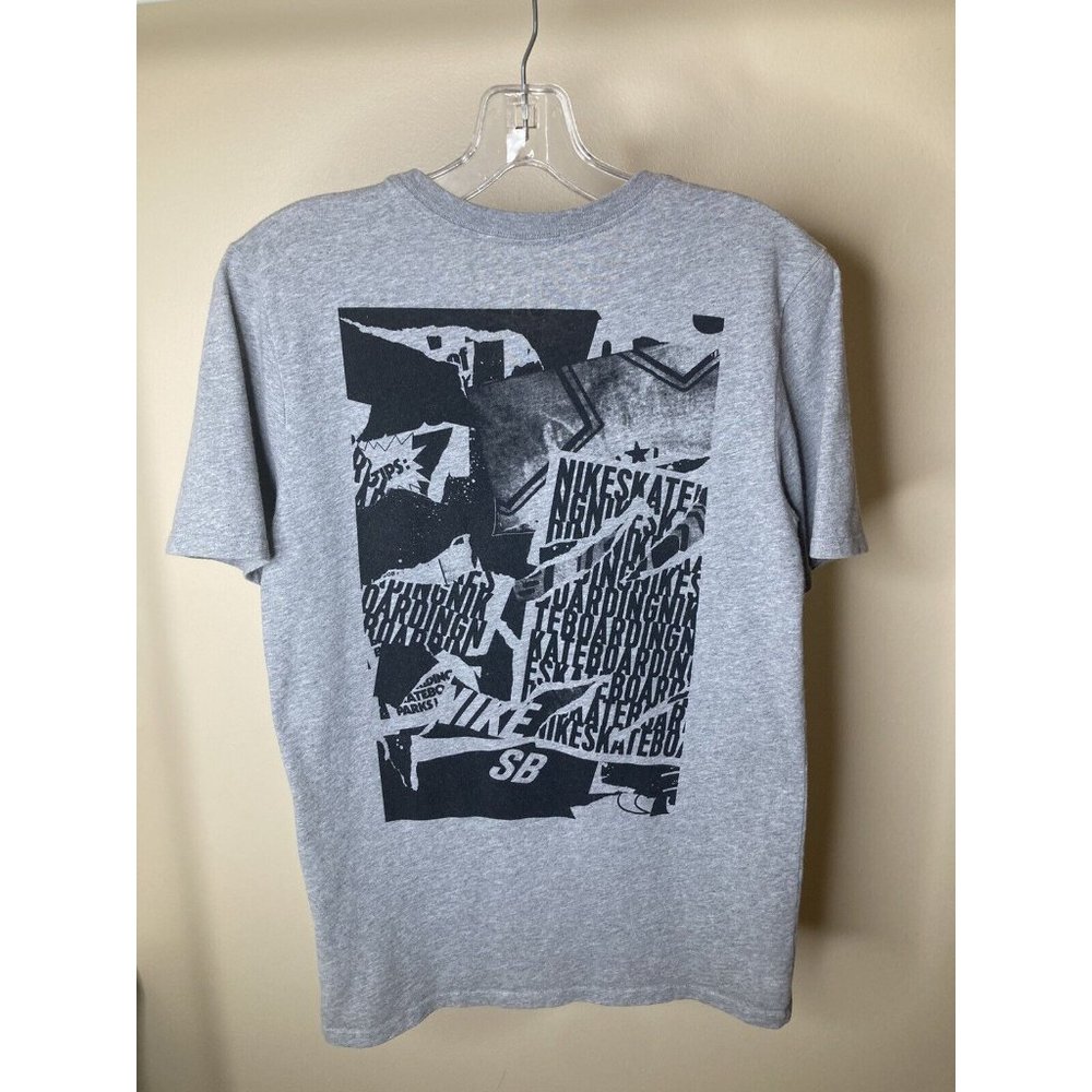 Nike SB Graphic T-Shirt Size Small Gray Dri-Fit Tee